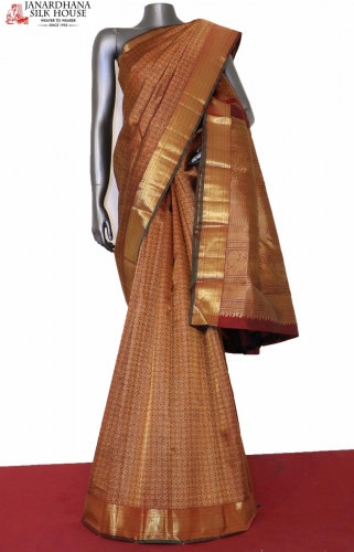 Exquisite Grand Wedding Zari Brocade Kanjeevaram Silk